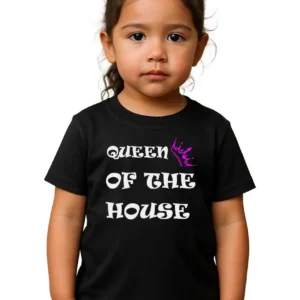 Queen of the House Tee – handmade cotton kids graphic shirt
