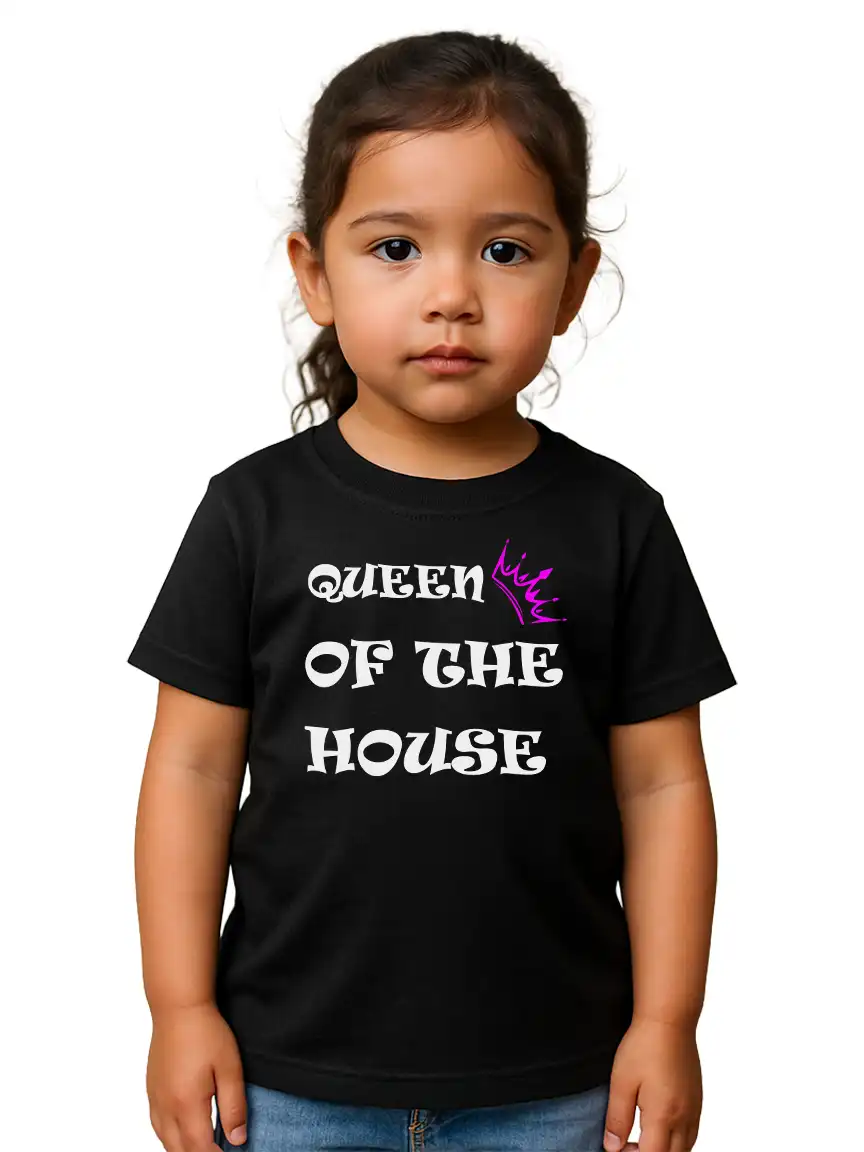 Queen of the House Tee – handmade cotton kids graphic shirt