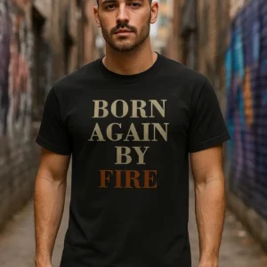 Born By Fire Graphic Tee front graphic streetwear shirt